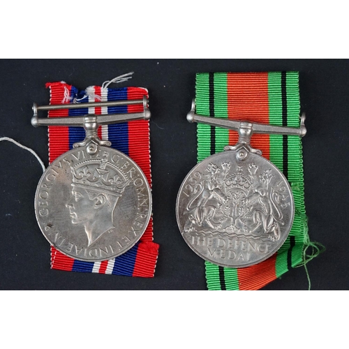 173 - A Full Size World War Two Medal Group Of Five To Include The 1939-1945 British War Medal, The Defenc... 