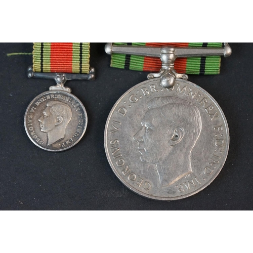 178 - A Full Size British World War Two Defence Medal Together With A Miniature Defence Medal, A Hallmarke... 