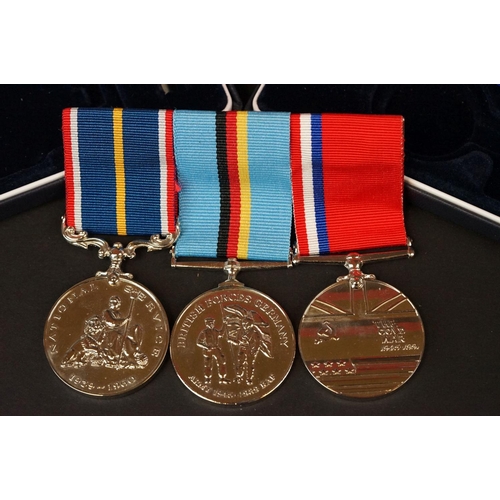 80 - A British Full Size Medal Group Of Three To Include The National Service 1939-1960 Medal, The Britis... 