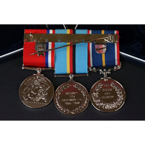 80 - A British Full Size Medal Group Of Three To Include The National Service 1939-1960 Medal, The Britis... 