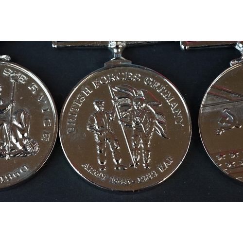 80 - A British Full Size Medal Group Of Three To Include The National Service 1939-1960 Medal, The Britis... 