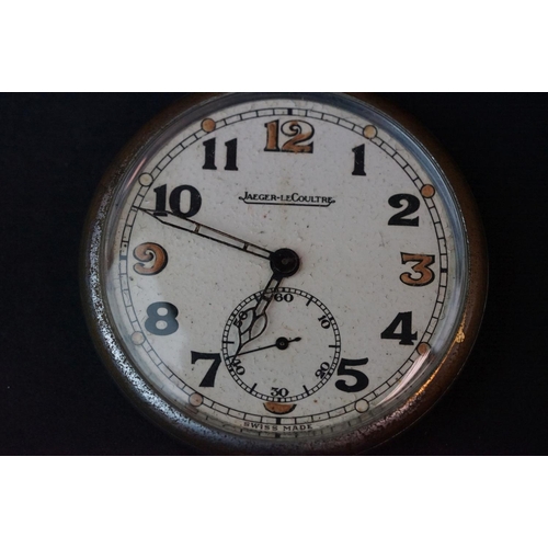 82 - A British Military Issued Jaeger LeCoultre G.S.T.P. Swiss Made Pocket Watch, Marked To Verso G.S.T.P... 