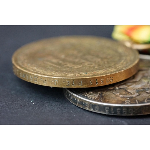 87 - A Full Size British World War One Medal Pair To Include The Great War Of Civilisation Victory Medal ... 