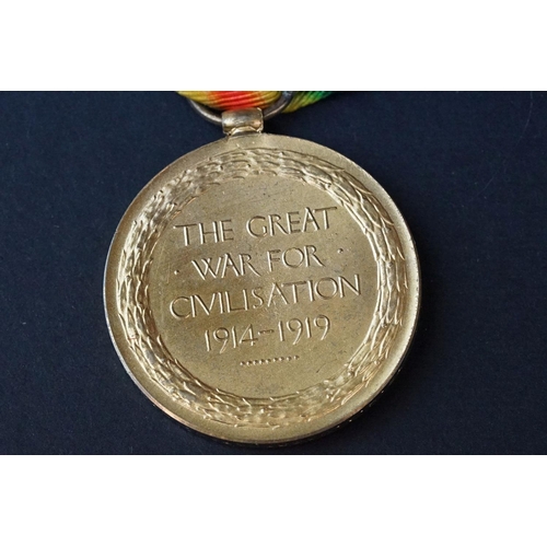 88 - A Full Size British World War One Medal Pair To Include The Great War Of Civilisation Victory Medal ... 