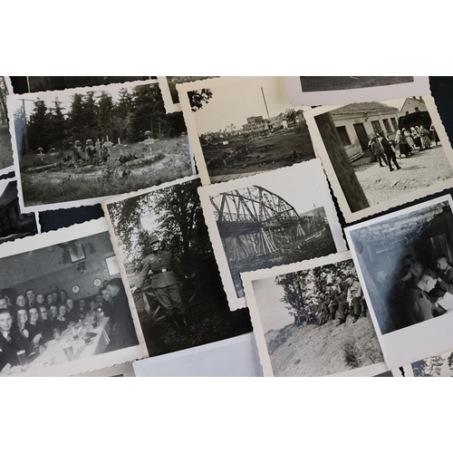 93 - A Collection Of Approx 35 Original World War Two German Photographs To Include Images Of Soldiers, V... 