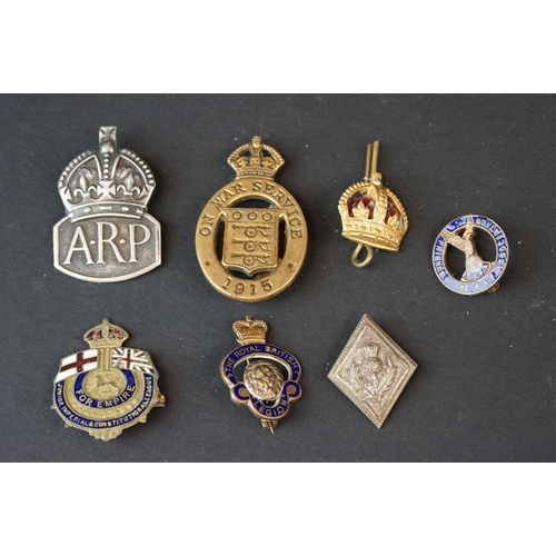 97 - A Small Group Of Mixed Military Collectables To Include Musket Balls, A Hallmarked Silver A.R.P. War... 