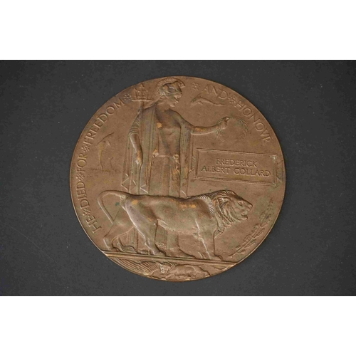 193 - A Pair Of British World War One Full Size Medal Trio's And Death Plaques To Brothers, The First Trio... 