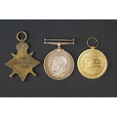 193 - A Pair Of British World War One Full Size Medal Trio's And Death Plaques To Brothers, The First Trio... 