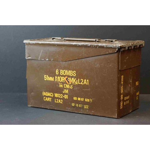 198 - A British Military Ammunition Box Originally Containing Six 51mm Rounds.