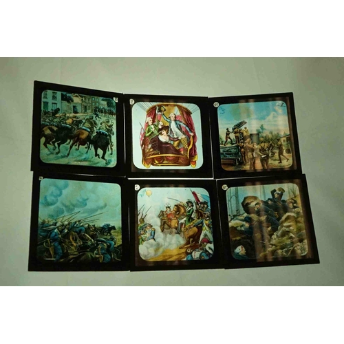 355 - A Collection Of Approx Fifty Early 20th Century Military Glass Magic Lantern Slides To Include World... 