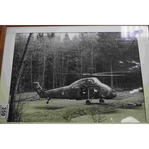 359 - Three Framed And Glazed Military Royal Air Force Photographs Of Aircraft.