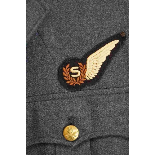 368 - A British 1957 Dated Royal Air Force / RAF Service Dress Jacket, Brass Kings Crown Buttons, Aircrew ... 