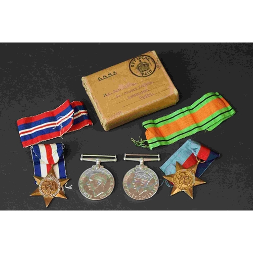 416 - A British Full Size World War Two Medal Group Of Four To Include The 1939-45 British War Medal, The ... 