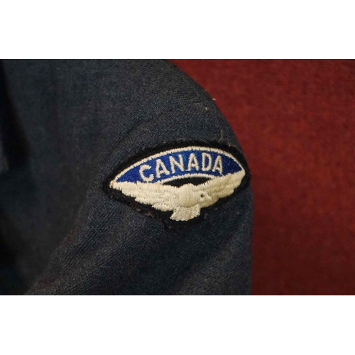 372 - A British Pre 1953 Royal Canadian Air Force Service Dress Tunic, Gilt Plated Brass R.C.A.F. Buttons,... 