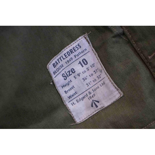 374 - A British 1949 Dated Army Serge Battledress Blouse With Original R.A.S.C. / Royal Army Service Corps... 