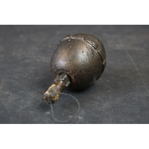 125A - A World War One German Inert Egg Grenade With Friction Fuse.