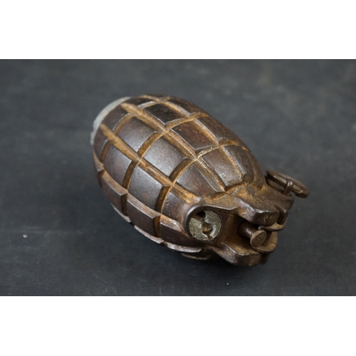 150A - A British World War One Inert Mills Grenade Complete With Clip And Pin.