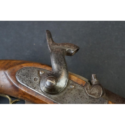 160A - An Antique 19th Century percussion cap Pistol With Brass Fitting.