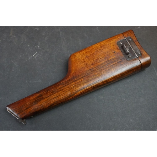 175A - A German C96 Mauser Semi Automatic Pistol Wooden Stock.