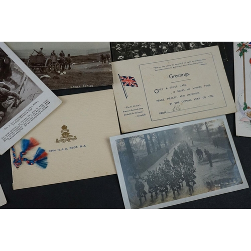 424 - A Collection Of Military Ephemera To Include Original Photographs And World War One Postcards.