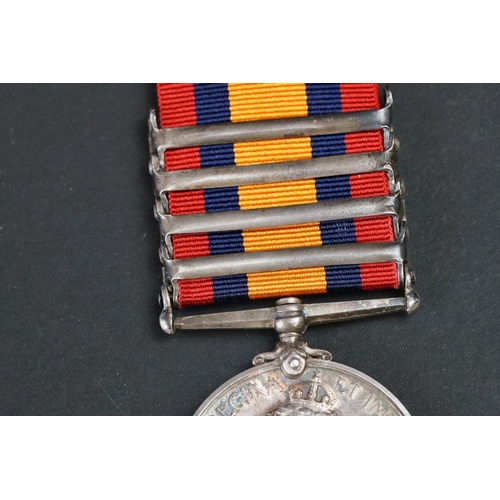 40A - A Full Size British Queens South Africa Medal With Four Clasps To Include The South Africa 1901, Tra... 