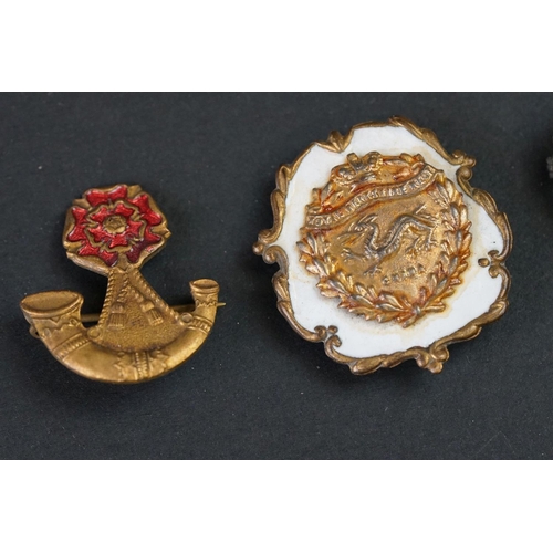 50A - A Collection Of Ten British Military Regimental Sweetheart Brooches To Include The Prince Consorts O... 