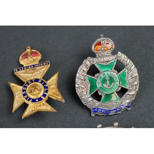 50A - A Collection Of Ten British Military Regimental Sweetheart Brooches To Include The Prince Consorts O... 