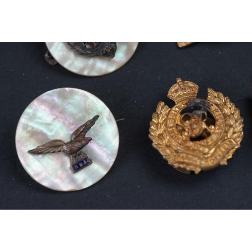 80A - A Collection Of Ten British Military Regimental Sweetheart Brooches To Include The Army Service Corp... 