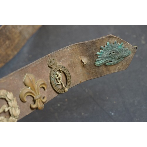 431 - Two British Military Belts To Include A Brown Leather Sam Browne Examples Both Decorated With Britis... 