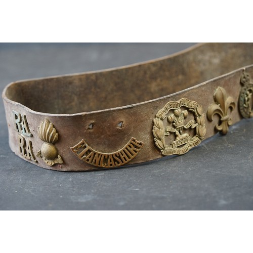 431 - Two British Military Belts To Include A Brown Leather Sam Browne Examples Both Decorated With Britis... 