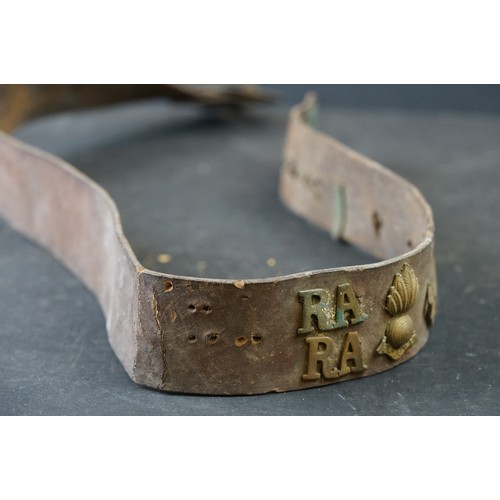 431 - Two British Military Belts To Include A Brown Leather Sam Browne Examples Both Decorated With Britis... 