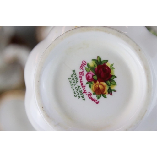 45 - Collection of Royal Albert ' Old Country Roses ' including Coffee Pot, 6 tea cups, 8 saucers, 10 cof... 