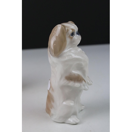 64 - 19th century Pearlware ' Bacchus ' Cup, Royal Copenhagen Pekinese Dog and Belleek Jug in the form of... 