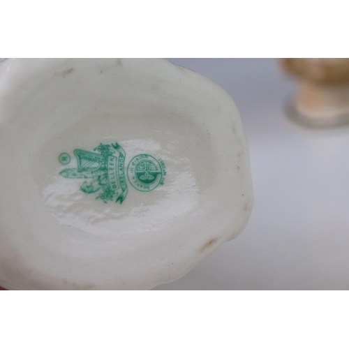 64 - 19th century Pearlware ' Bacchus ' Cup, Royal Copenhagen Pekinese Dog and Belleek Jug in the form of... 