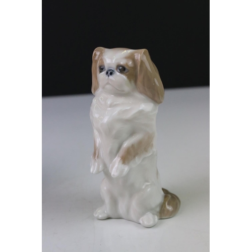 64 - 19th century Pearlware ' Bacchus ' Cup, Royal Copenhagen Pekinese Dog and Belleek Jug in the form of... 