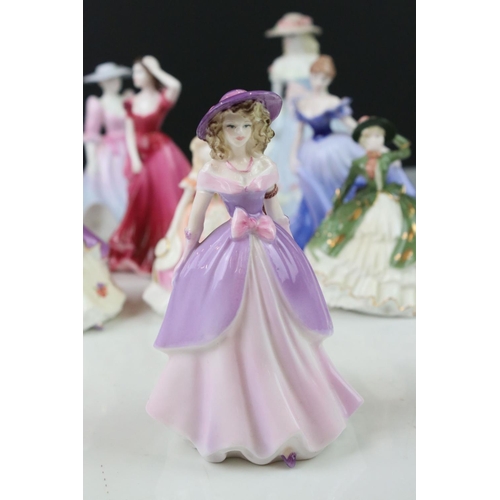 76 - Eleven Coalport Figurines, tallest 15cms