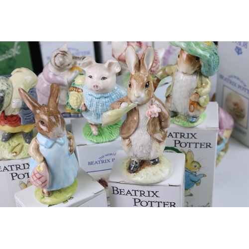 82 - Collection of Fourteen Boxed Beswick and Royal Albert Beatrix Potter Figures together with Two Boxed... 