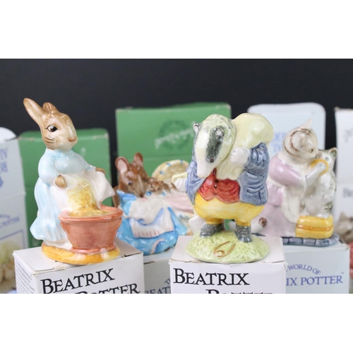 82 - Collection of Fourteen Boxed Beswick and Royal Albert Beatrix Potter Figures together with Two Boxed... 
