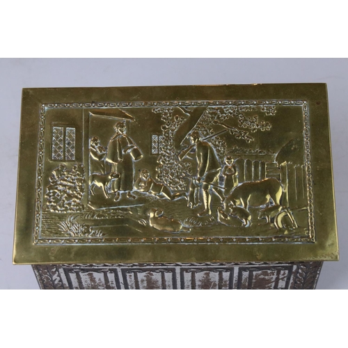 112 - Early 20th century ' Jacob's & Co ' Advertising Biscuit Tin in the form of an Embossed Coffer, 19cms... 