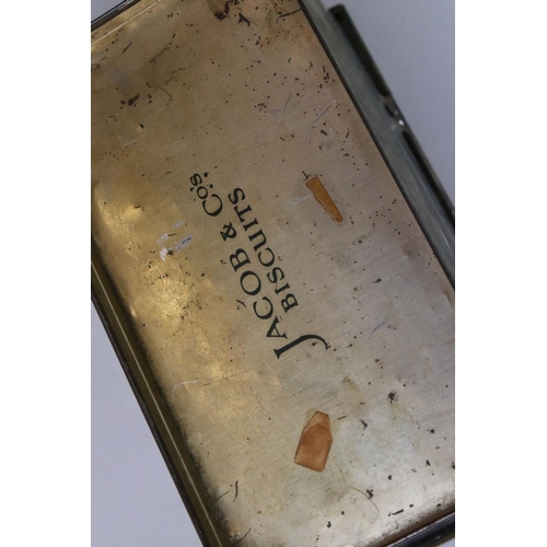 112 - Early 20th century ' Jacob's & Co ' Advertising Biscuit Tin in the form of an Embossed Coffer, 19cms... 
