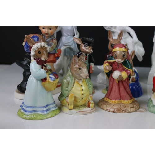 84 - Mixed lot of Ceramic Figures and Animals including Beswick Beatrix Potter ' Samuel Whiskers ' with g... 