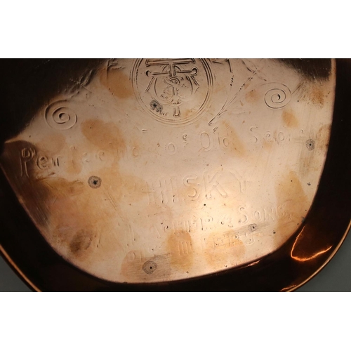 90 - Advertising - Copper ' Teacher's Highland Cream Whisky ' Bar Tray