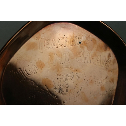 90 - Advertising - Copper ' Teacher's Highland Cream Whisky ' Bar Tray