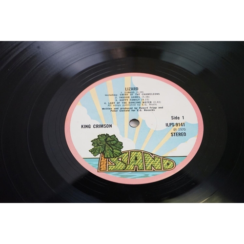 197 - Vinyl - King Crimson Lizard on Island ILPS 9141 with pink rim palm tree label.  Matrices A 2U and B ... 