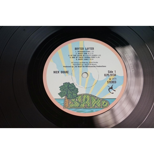 20 - Vinyl - Nick Drake Bryter Layter on Island ILPS 9134.  First press with Island pink rim palm tree la... 