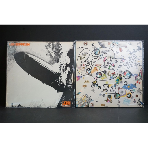 23 - Vinyl - Led Zeppelin 2 LP's to include One (K 40051) green and orange Atlantic label, small sticker ... 