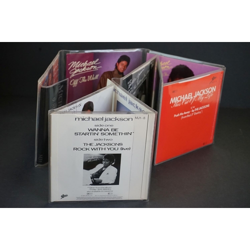 29 - Vinyl - Michael Jackson 9 singles pack on Epic, in PVC fold out wallet, picture sleeve singles on re... 