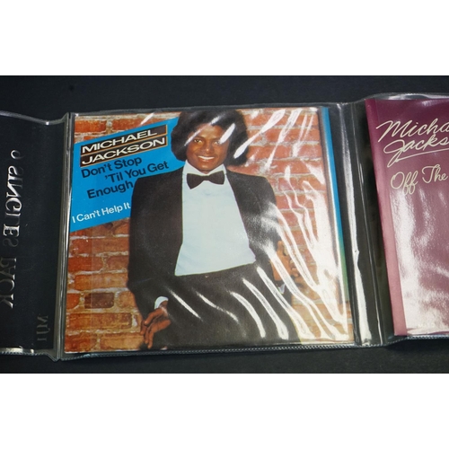 29 - Vinyl - Michael Jackson 9 singles pack on Epic, in PVC fold out wallet, picture sleeve singles on re... 