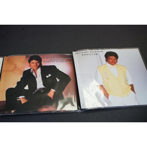 29 - Vinyl - Michael Jackson 9 singles pack on Epic, in PVC fold out wallet, picture sleeve singles on re... 