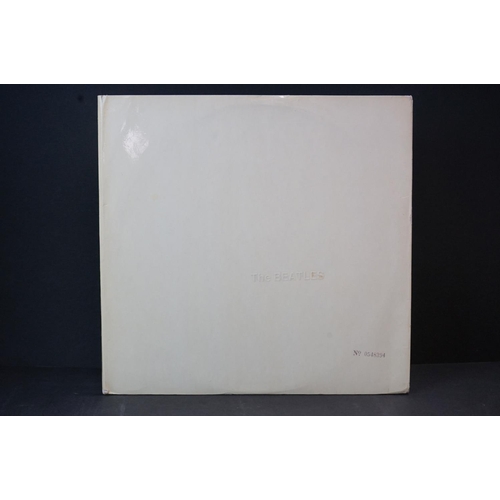 48 - Vinyl - The Beatles White Album, Stereo, No 0548394 top opener with 4 photographs, poster, black inn... 